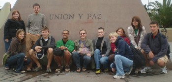 Fall 2009 Peru SST Unit This fall's group is the smallest SST unit ever to visit Peru. Photo provded by Public Relations.