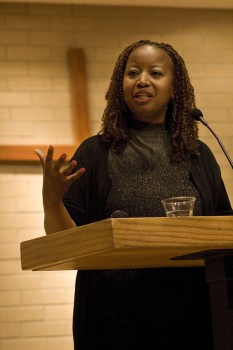 Stalter McNeil Brenda Stalter McNeil conducted a cultural audit at Goshen College this week. It assessed sensitivity to racial, ethnic and gender issues. Photo by Emily Miller.