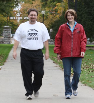 Marathon Bob and Pamela Yoder will run their second full length marathon in November, and this one's in Marathon, Greece, the city for which the race is named. Photo by Tim Blaum.