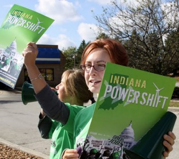 Powershift After a long day of workshops and _____, the GC students who attened Powershift, a conference on ____and energy policies, returned to campus inspired to make change here in Goshen. Photo contributed.