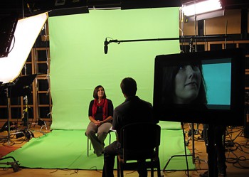 adverts-PR Ashley Walker (left) is one of the three students featured in GC's most recent TV ads which will premier . Photo provided by Public Relations.