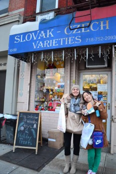 Michaela Krydova and Tiantian Chen spent the holidays in New York. Photo contributed by Michaela Krydova