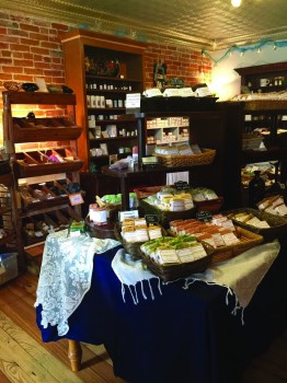 The Soapy Gnome Home Goods store is filled with an assortment of homemade soaps and body care products.