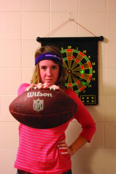 Sophomore Leah Landes makes up for a lack of football terminology with an excellent display of proper ball-handling.