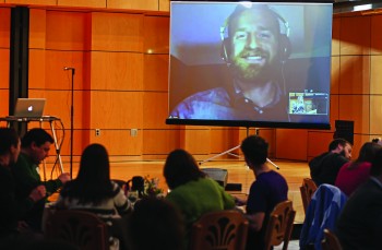 Members attending the GC Lunch and Launch event last Friday all listen to J. Sider, the keynote speaker for the event.