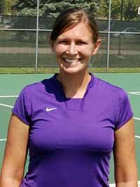 Portrait of Sarah Yoder at tennis court