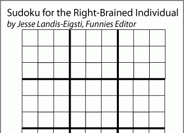 A sudoku puzzle with only one number (4) filled in