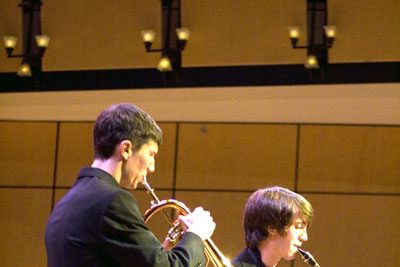 Members of Lavender Jazz perform on the Sauder Concert Hall stage