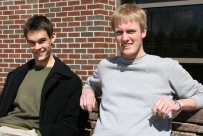 Nathan Swartzentruber and Peter Miller pose for a picture