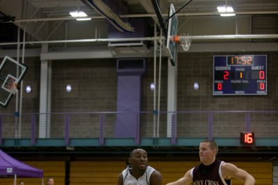 Basketball player in action