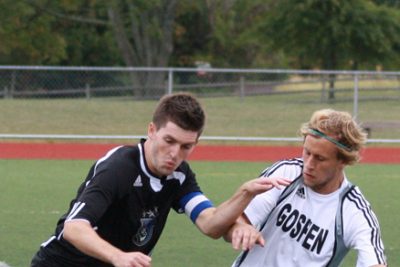 Men's soccer player in action