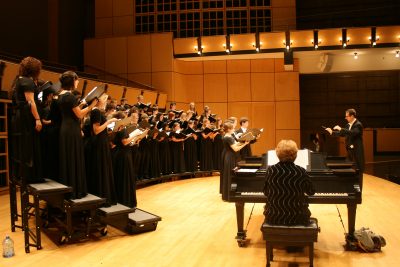 Voices of the Earth performs on the Sauder Concert Hall stage