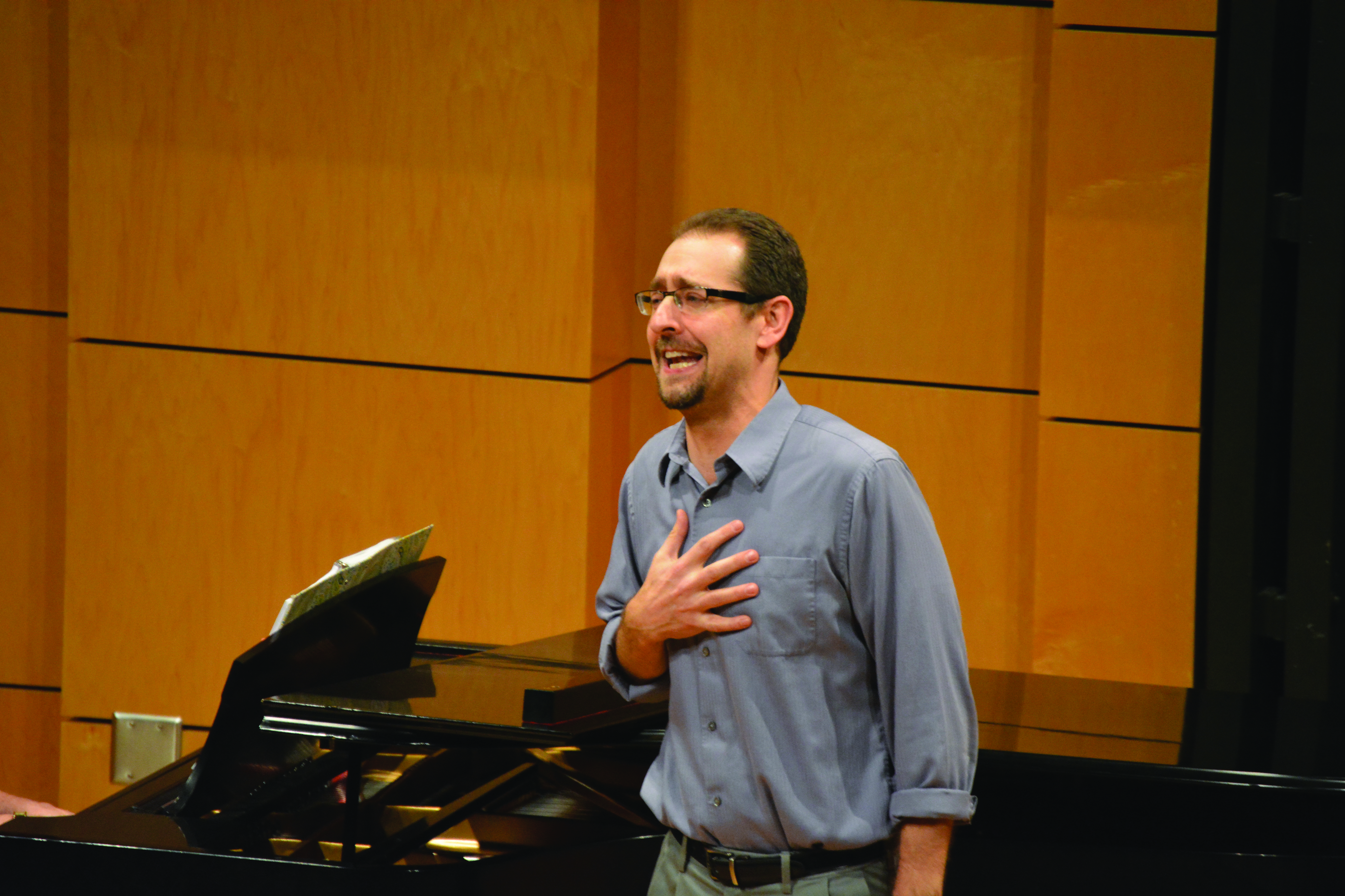 Scott Hochstetler sings in Rieth Recital Hall