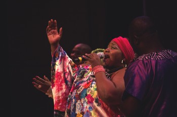 The Soweto Gospel Choir from Johannesburg, South Africa, performed on Sunday evening. Photo by Hannah Sauder.