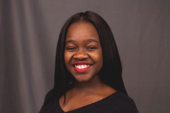 Achieng Agutu discusses her experience as an African woman living as a student in a predominantly white area of the United States. Photo by Hannah Sauder
