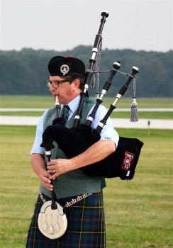 Todd Yoder, Goshen College's major gift officer, plays bagpipes in his spare time. Photo contributed by the Elkhart Truth