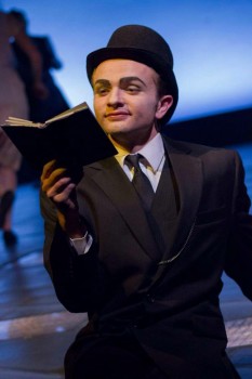 Flowers, a ‘Very Interesting Man,’ in Goshen College’s 2014 mainstage Eurydice as one of four main characters in the production Photo contributed by Goshen College Theater
