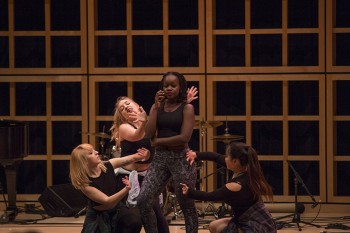 Riley Mills, Haley Mann, Achieng Agutu and Olivia Ginn took home first place at Kickoff on Saturday. Photo by Hannah Sauder