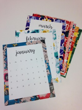 Calendars Koop Liechty created to give her family as they travelled to Cambodia. Photo by Emma Koop Liechty