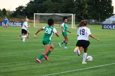soccer team in action