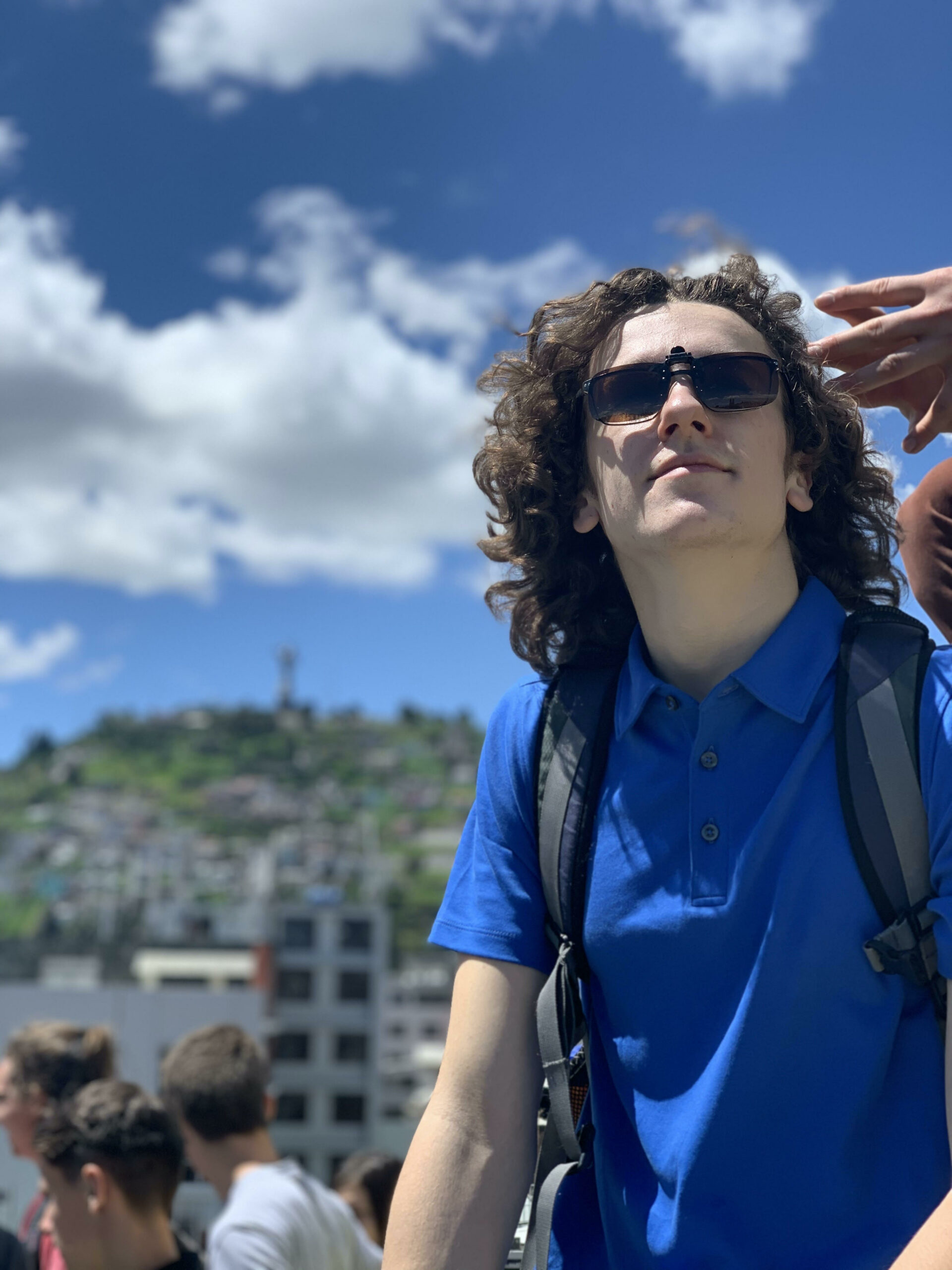 Nathan Pauls wearing sunglasses in Ecuador