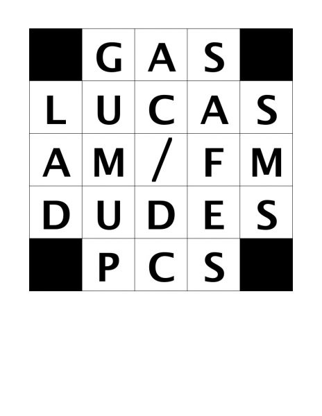 Crossword puzzle answer key