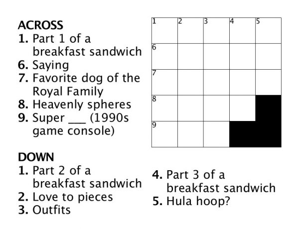 Weekly crossword