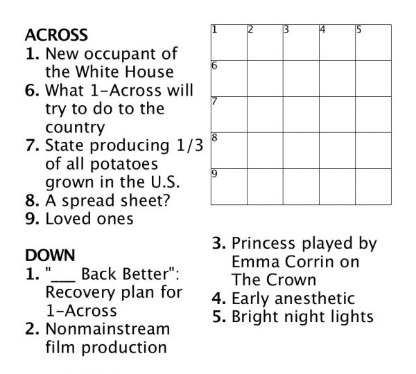 Weekly crossword