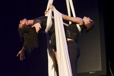 Performers on the silks