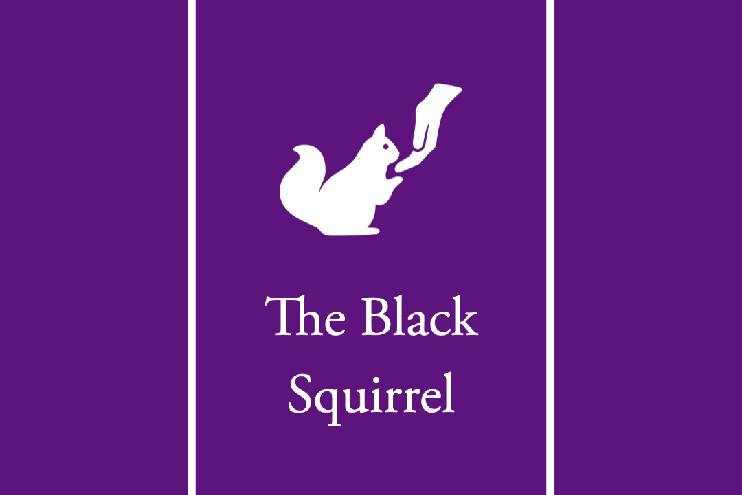 "The Black Squirrel" logo.