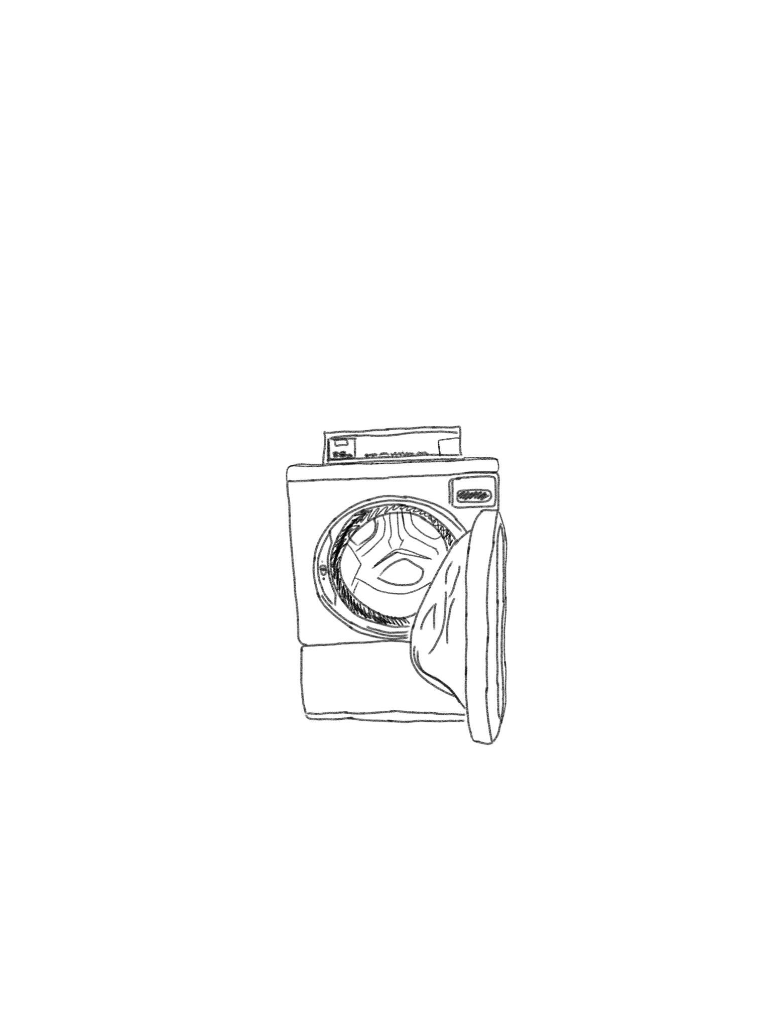 Drawing of a washing machine
